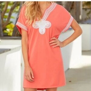 Coral Short Sleeve Dress